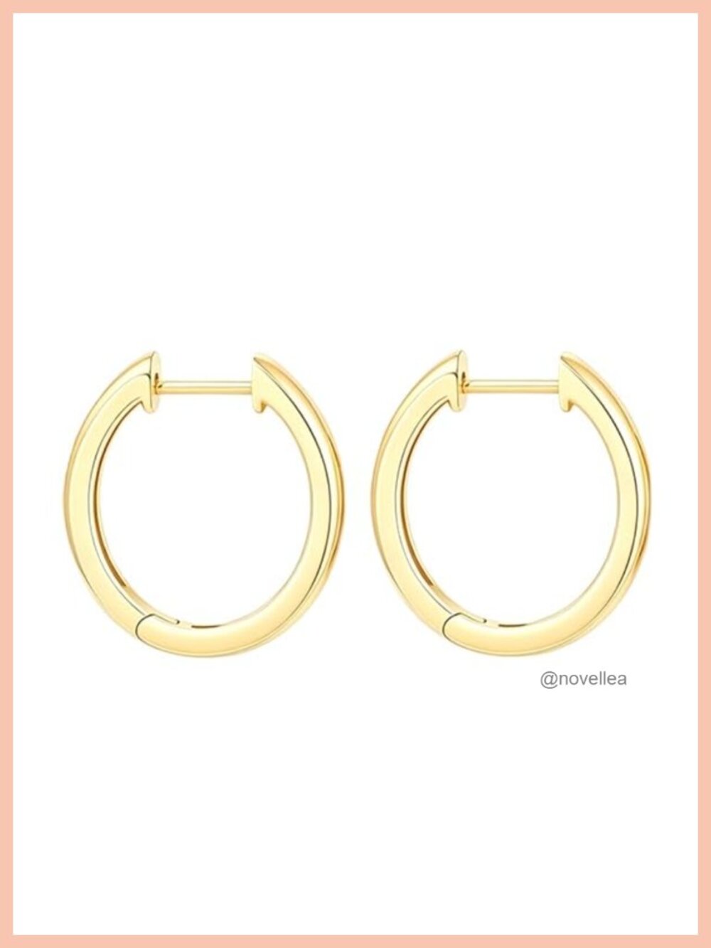 14K Gold Plated Small Huggie Hoop Earrings for Women Hypoallergenic Hinged Clasp